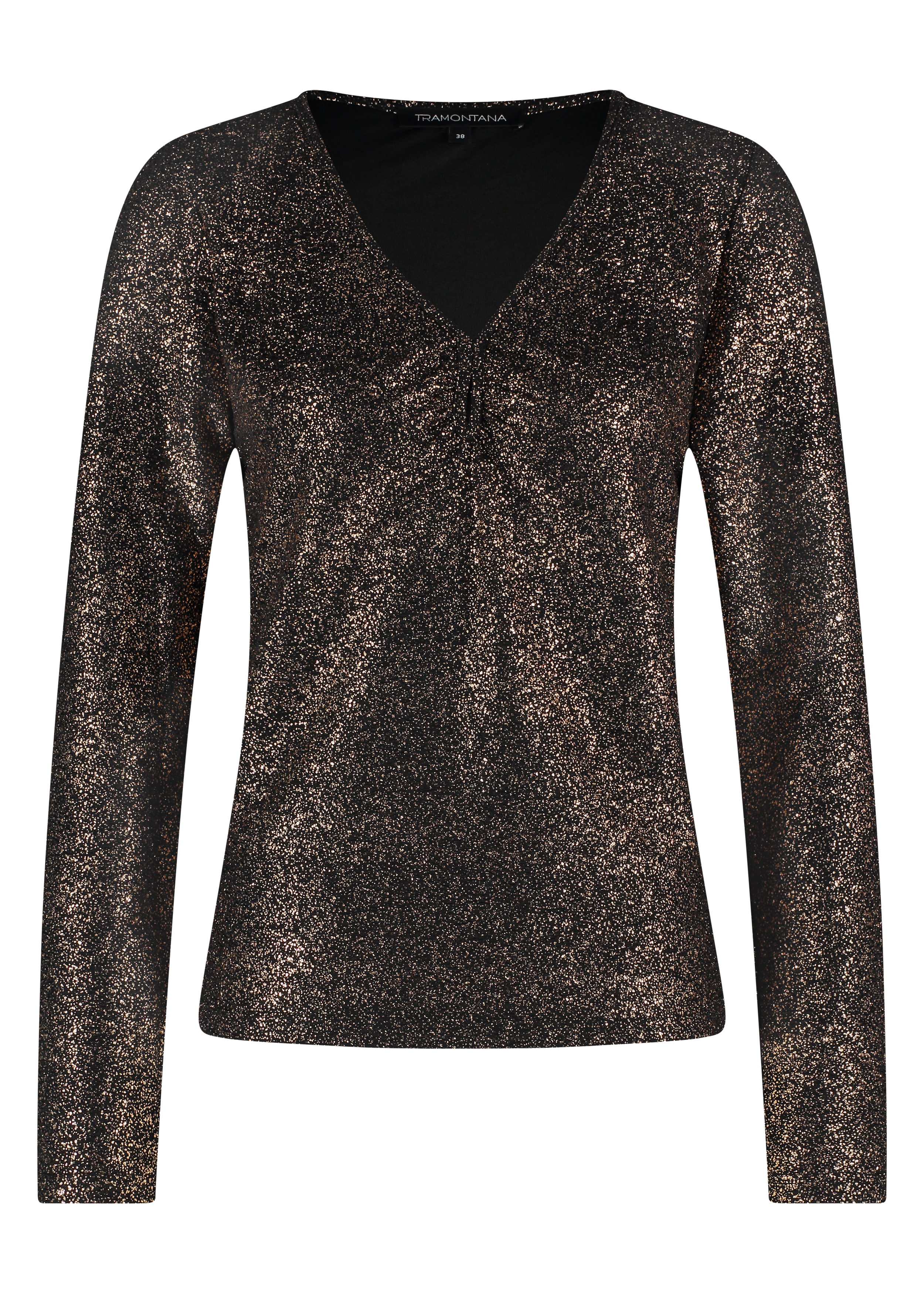 Top V- Neck Gold Sparkle