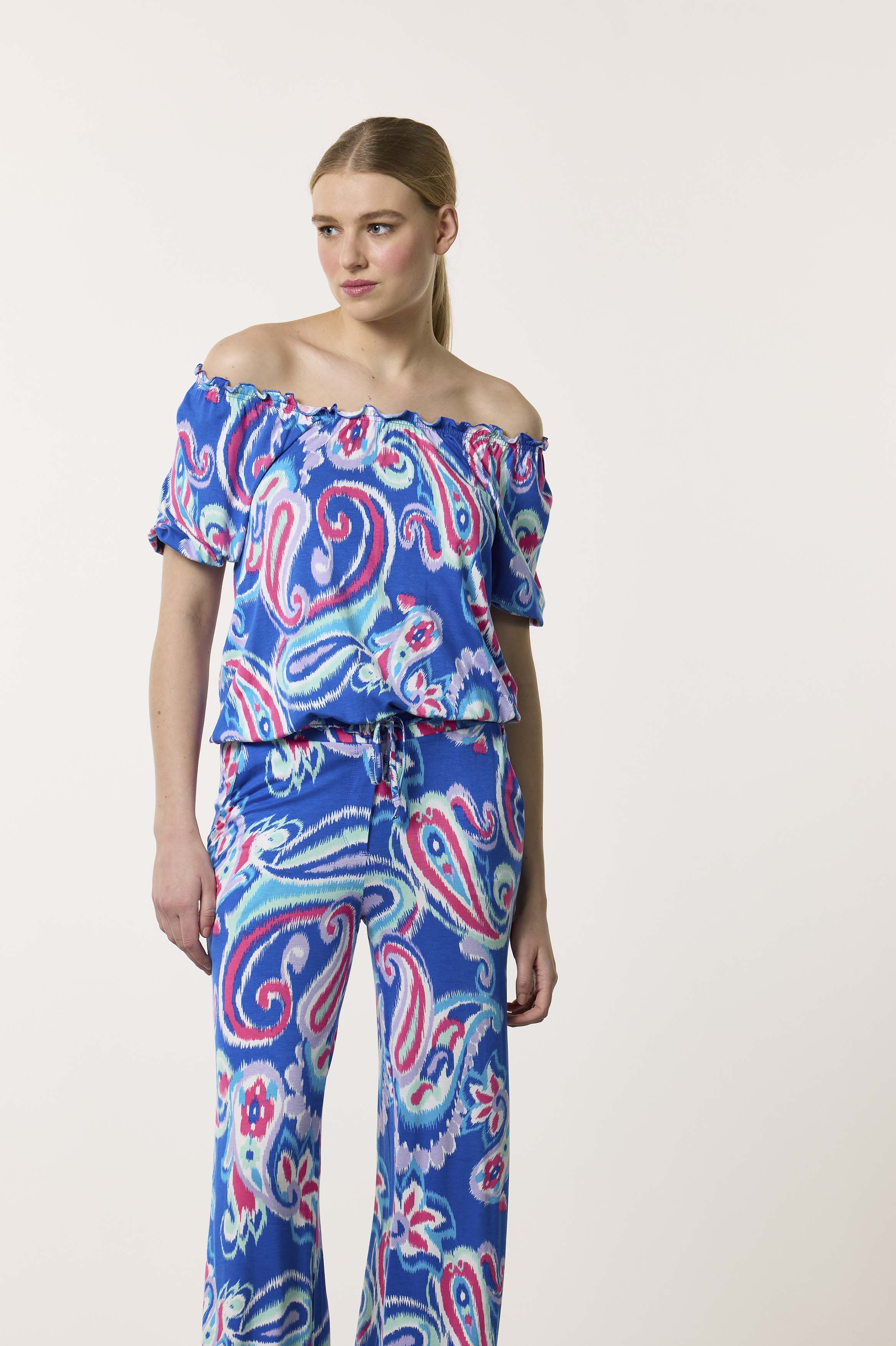 Top Jersey Big Paisley S/S