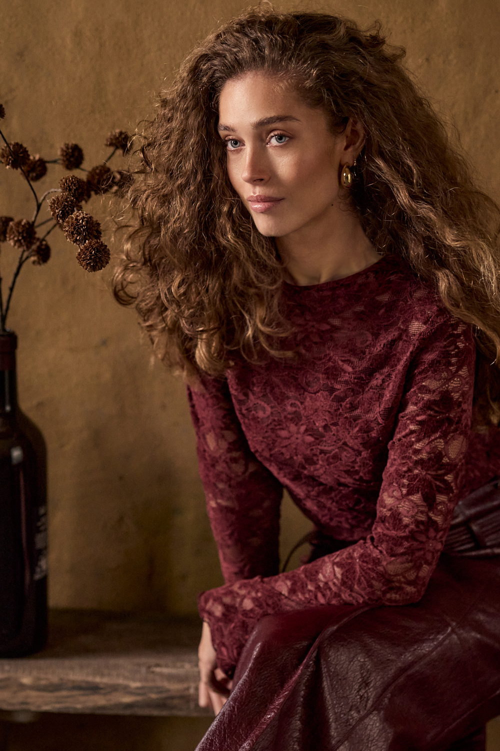 Velvet Stretch Lace Top