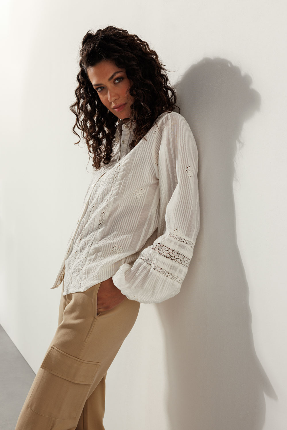 Embroidered Seersucker Blouse Embroidered Seersucker Blouse