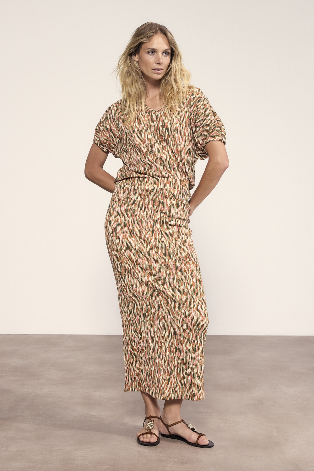 Maxi Skirt Animal Brush