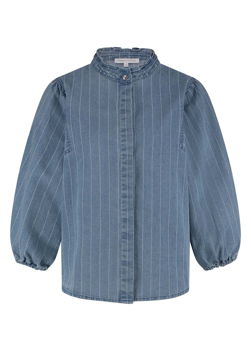 Pinstripe Denim Blouse Pinstripe Denim Blouse