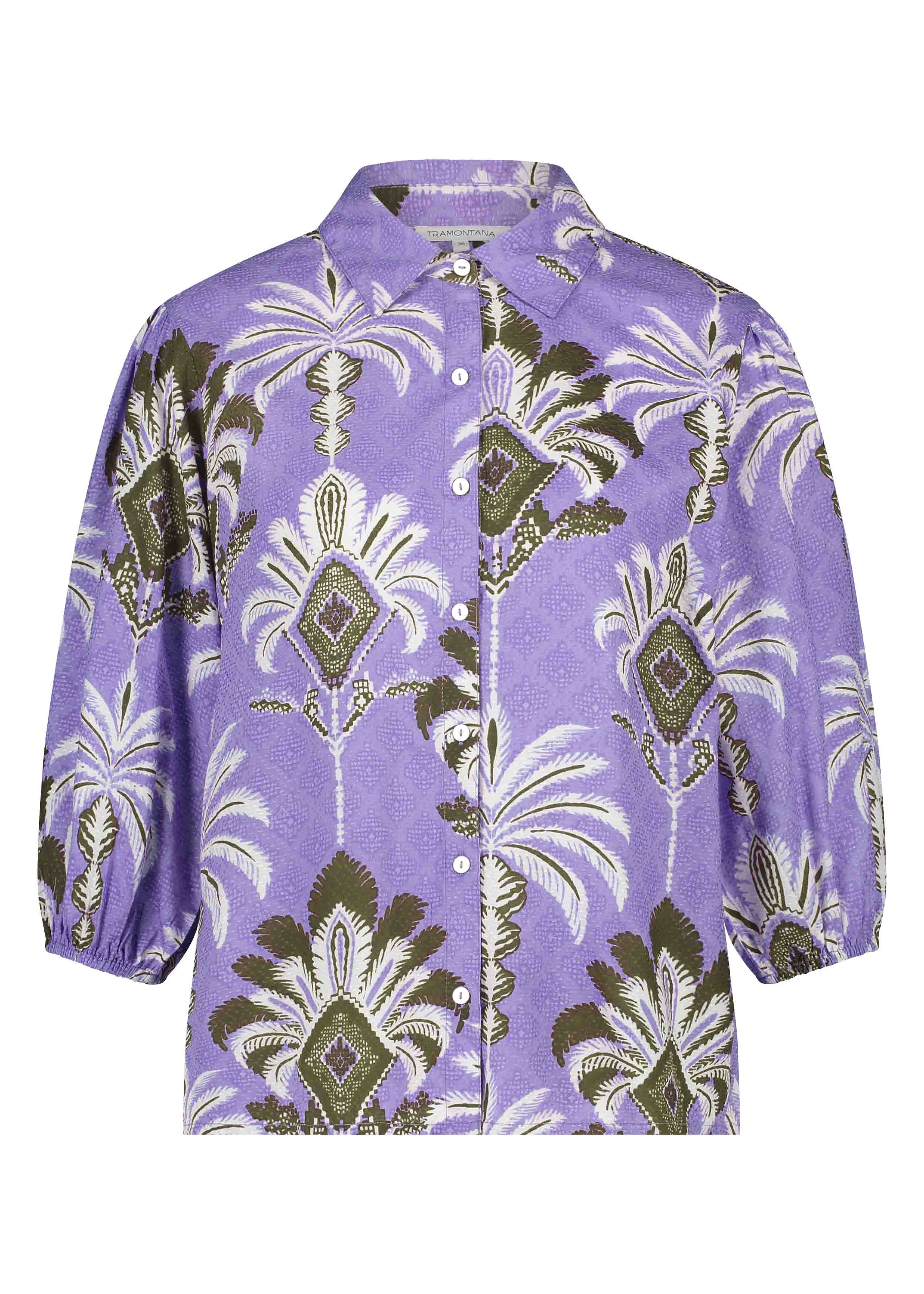 Blouse Purple Palm