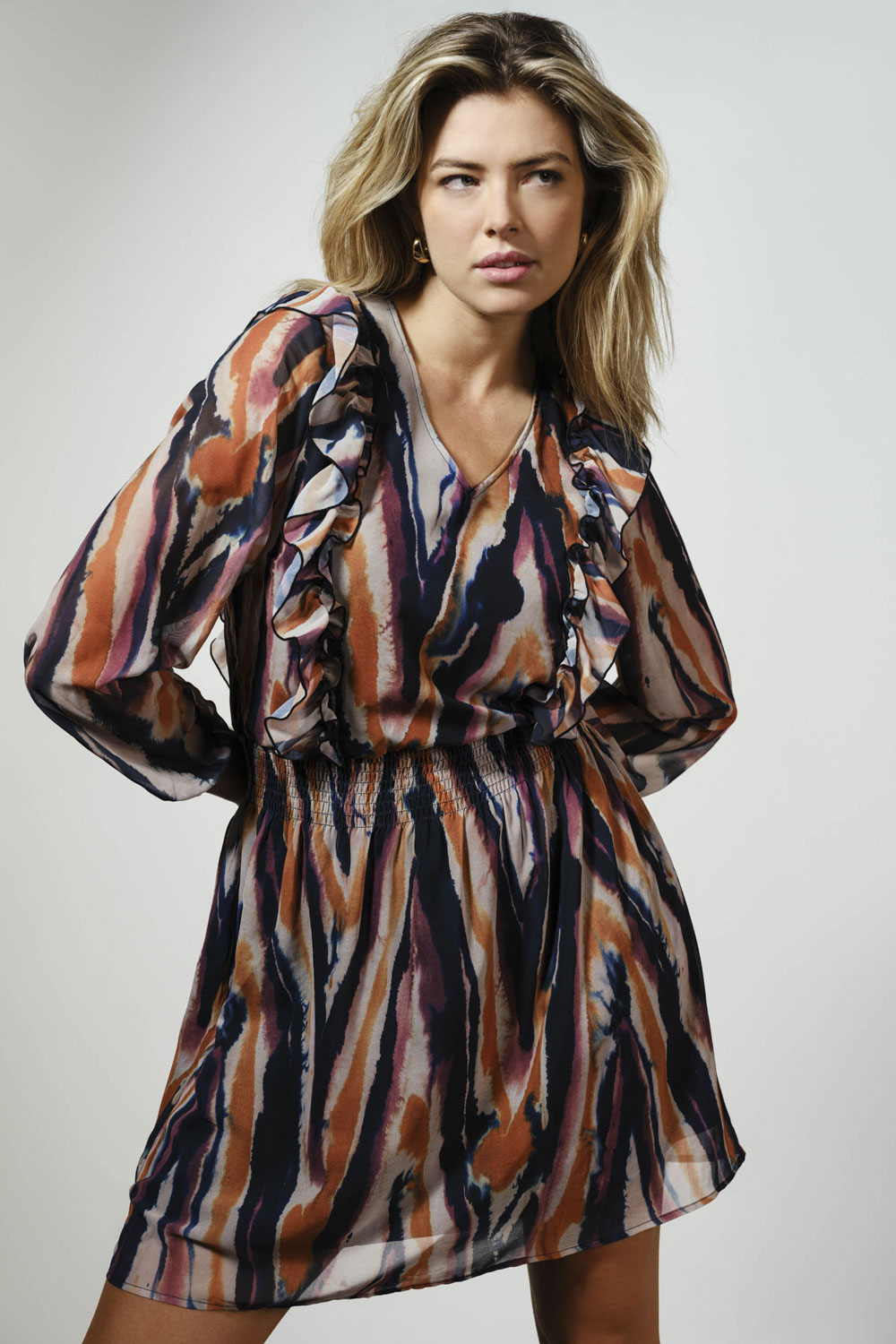 Dress Watercolor Chevron