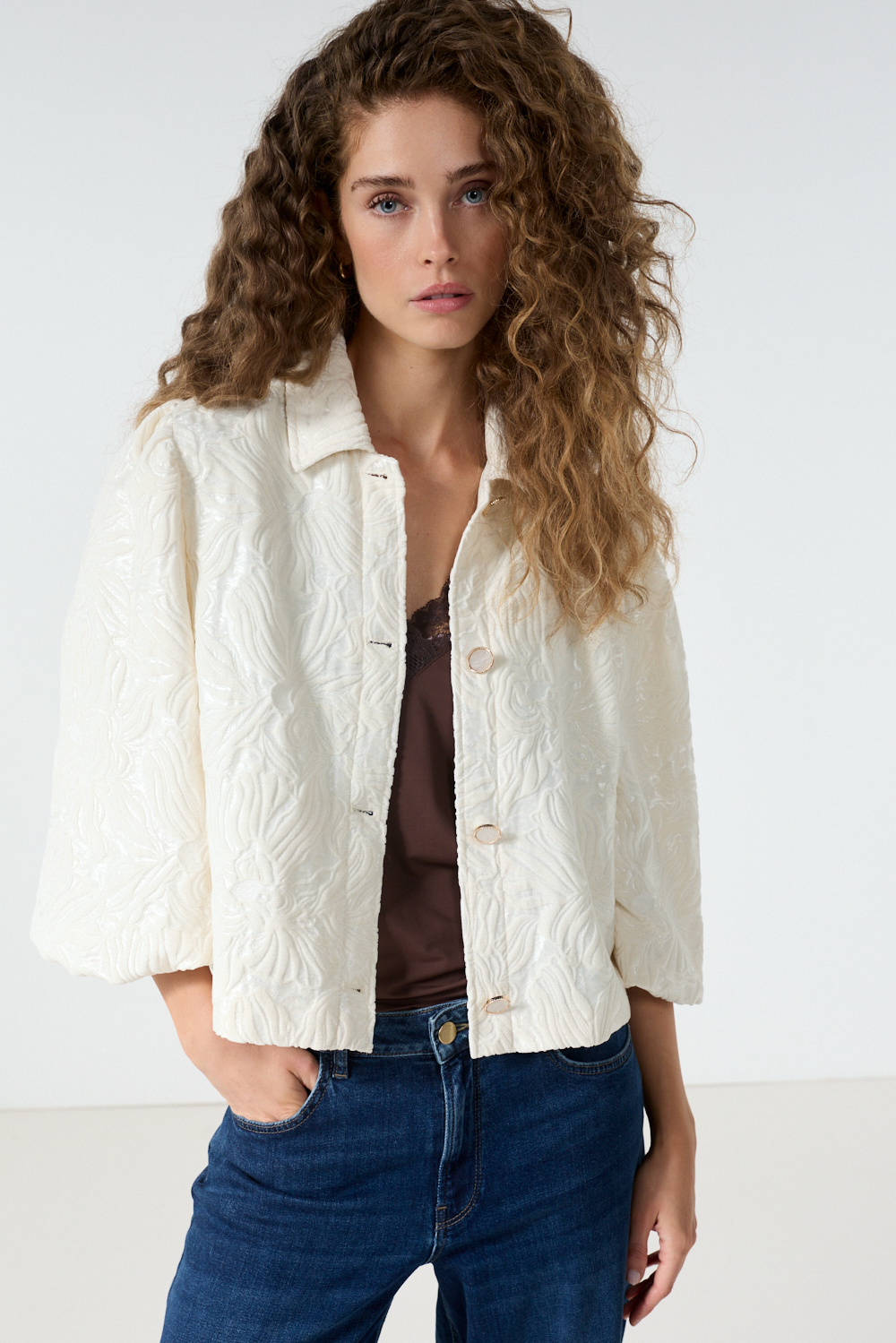 Balloon-Sleeve Jacket