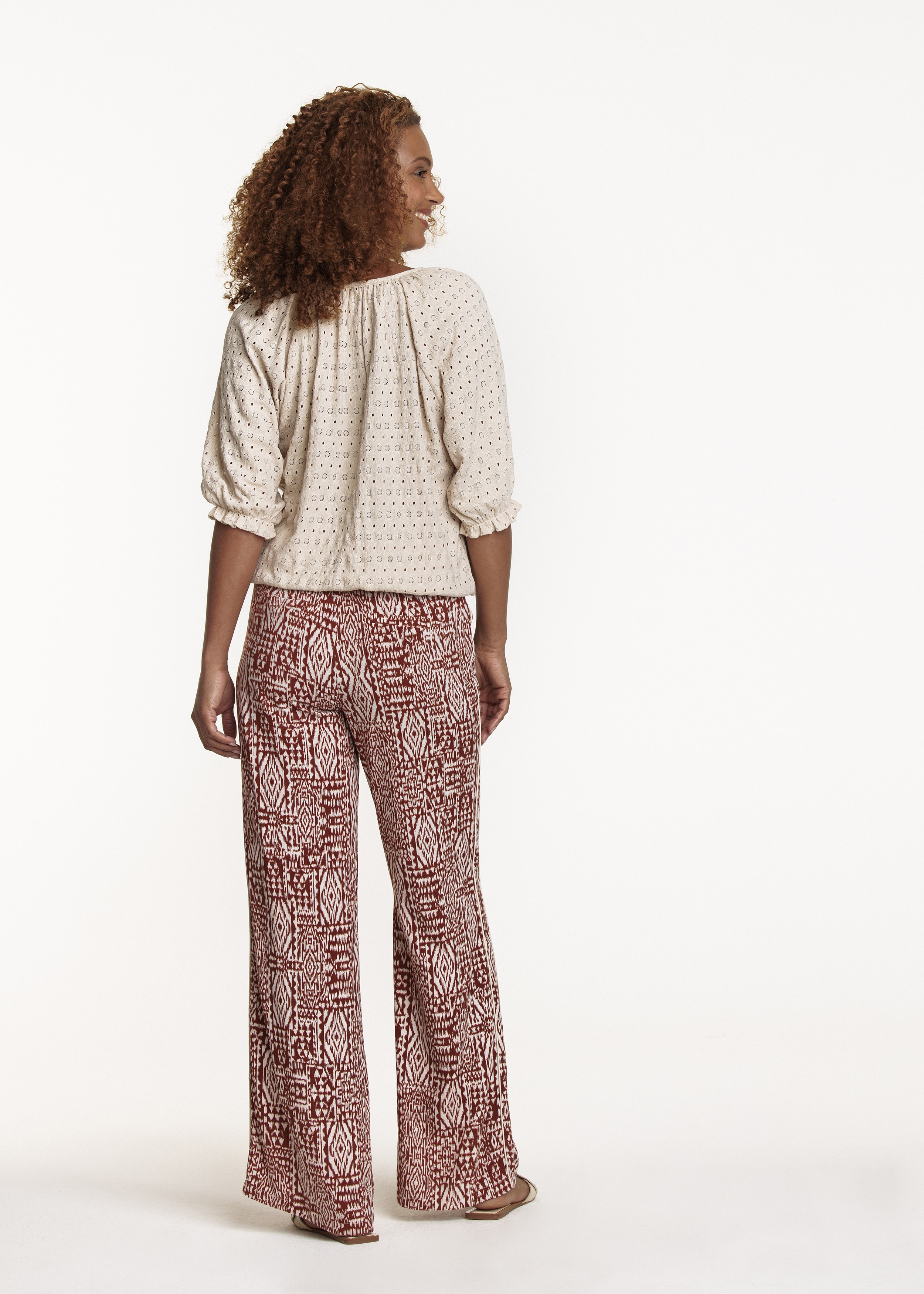 Trousers Tonal Ikat Print