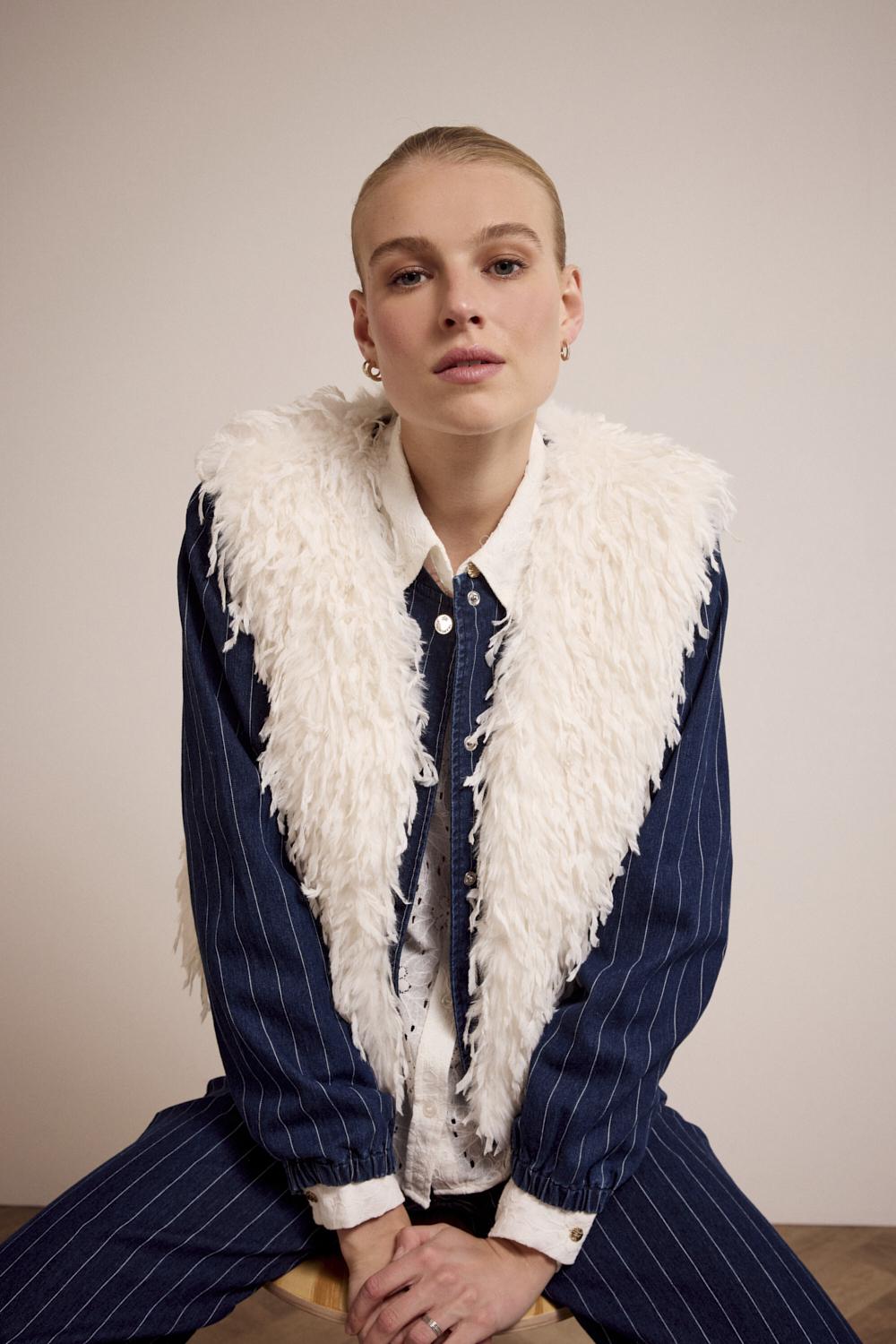 Faux Fur Feather Vest