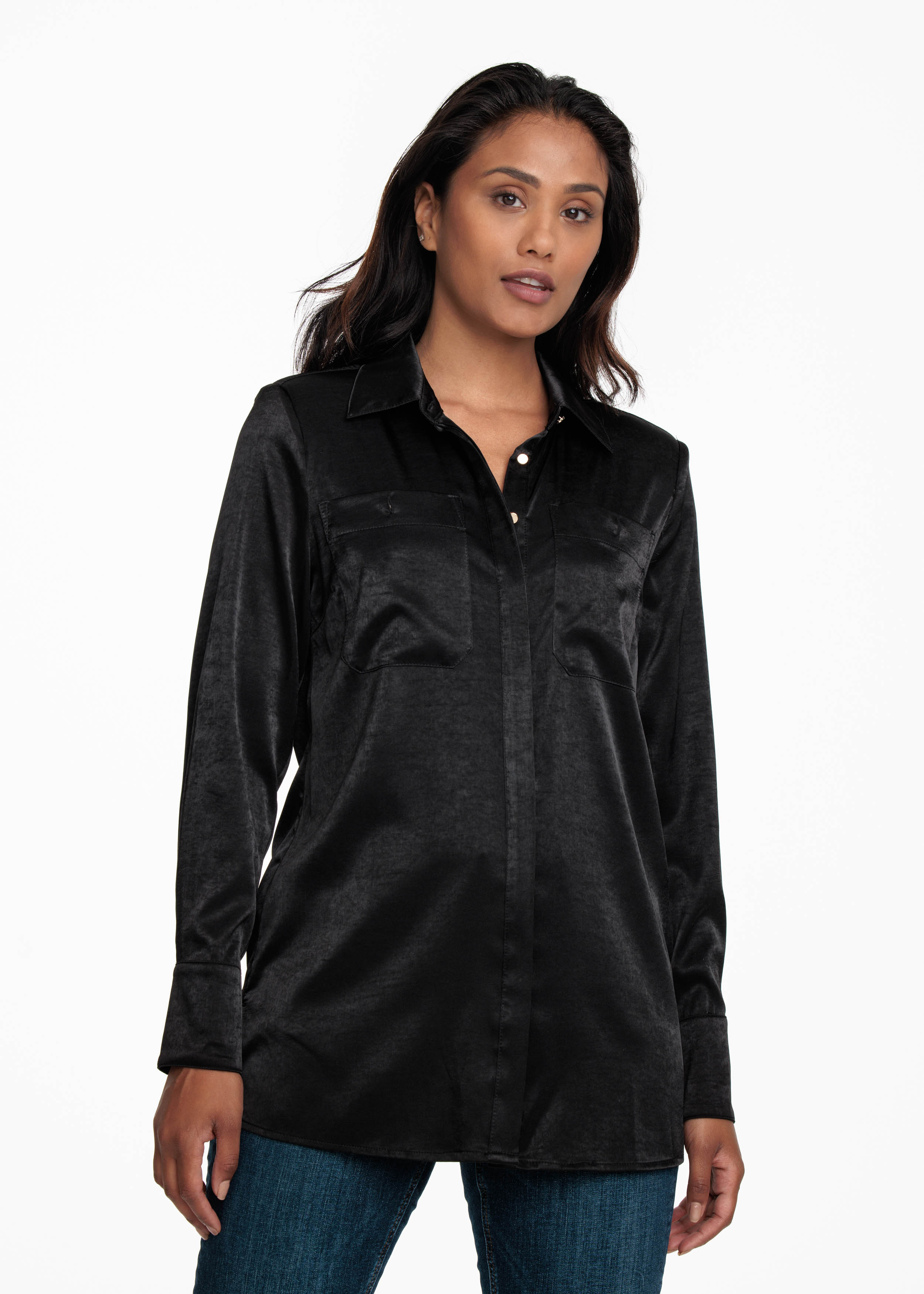 Blouse Satin Pockets