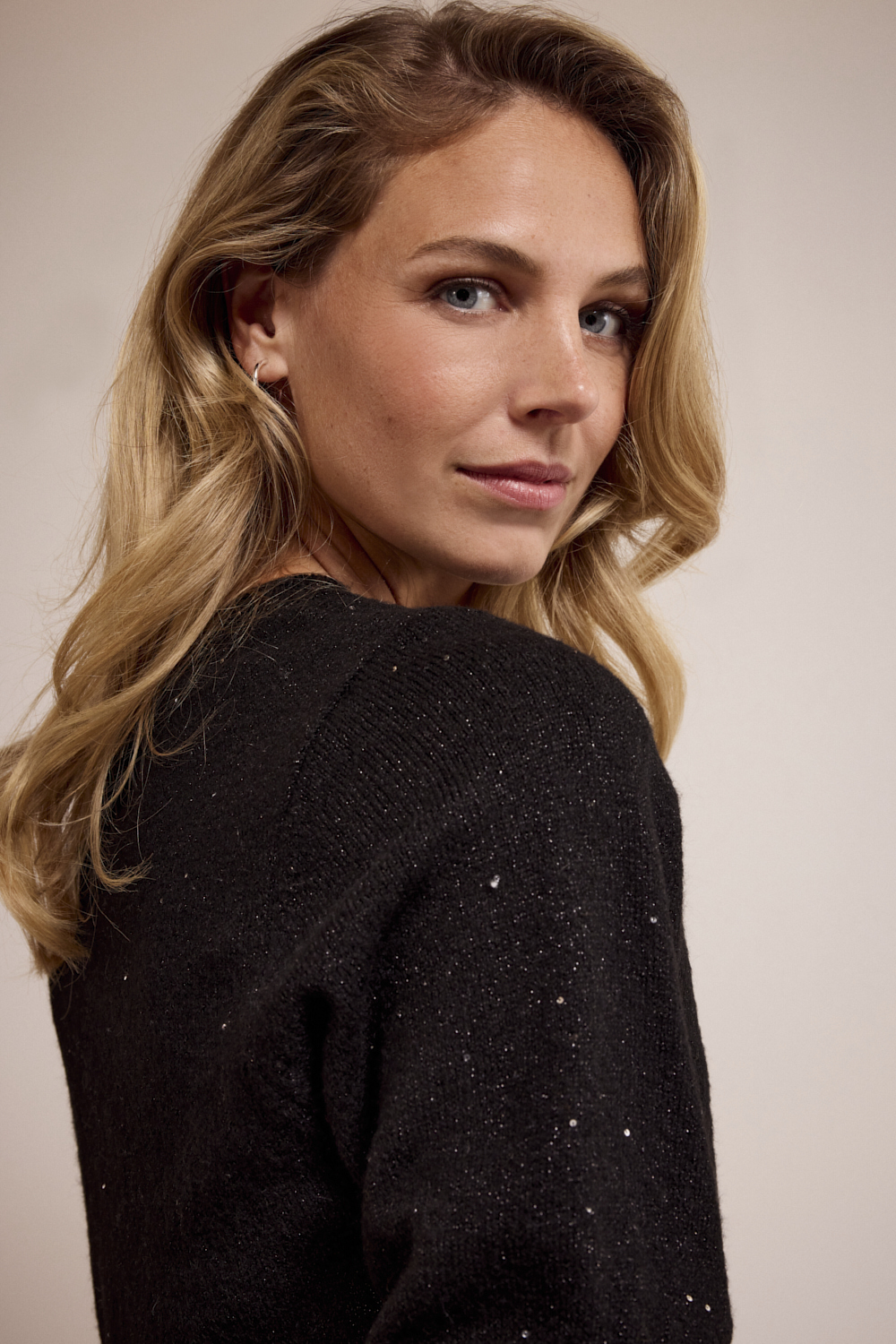 Short-Sleeve Sequin Jumper