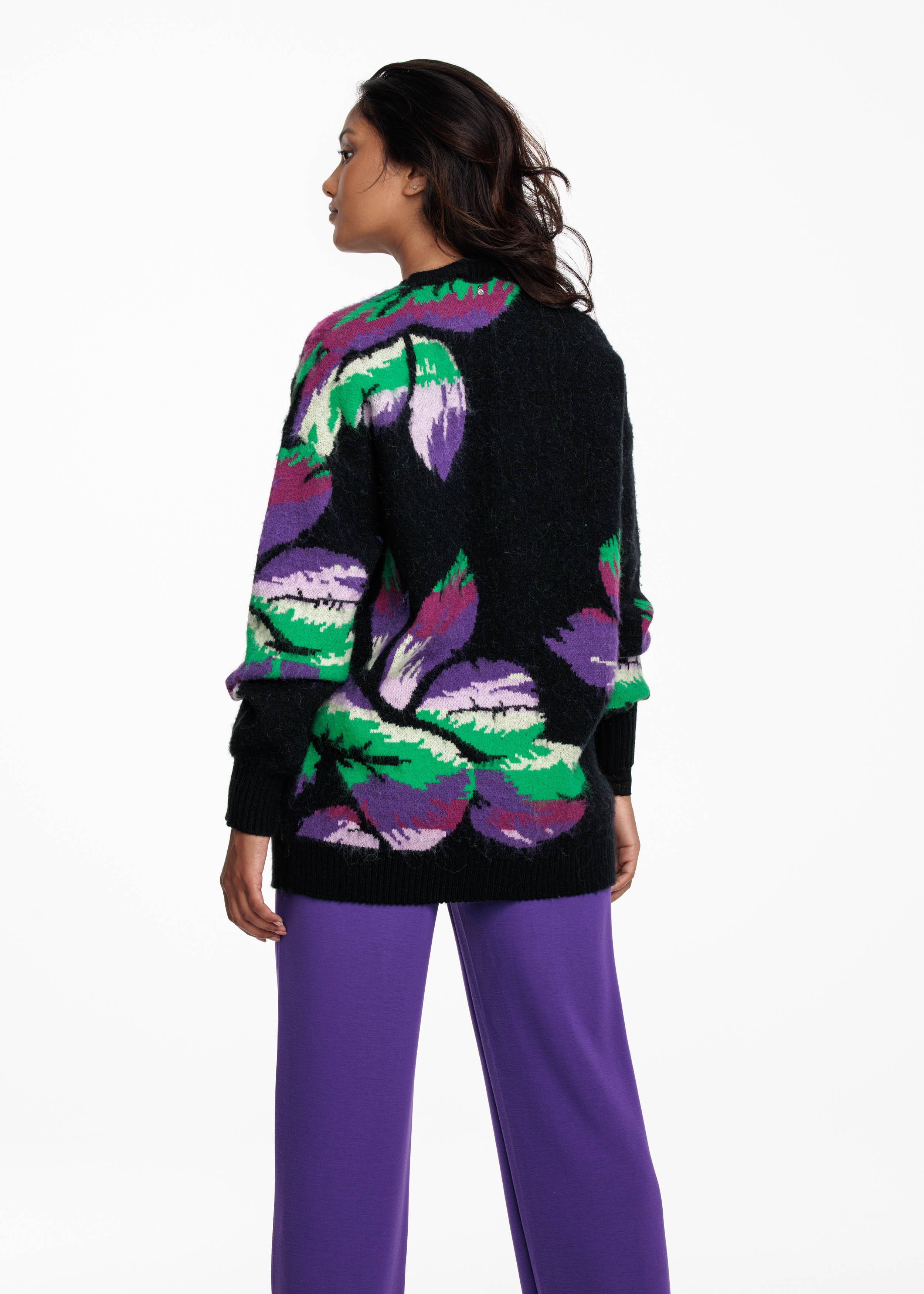 Cardigan Flower Jacquard