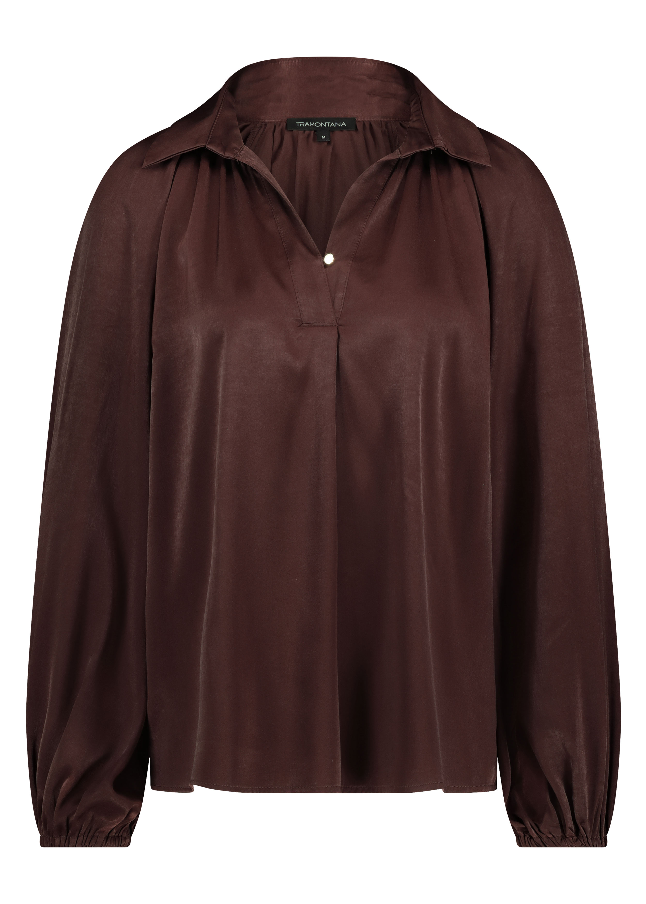 Top Satin Balloon Sleeve