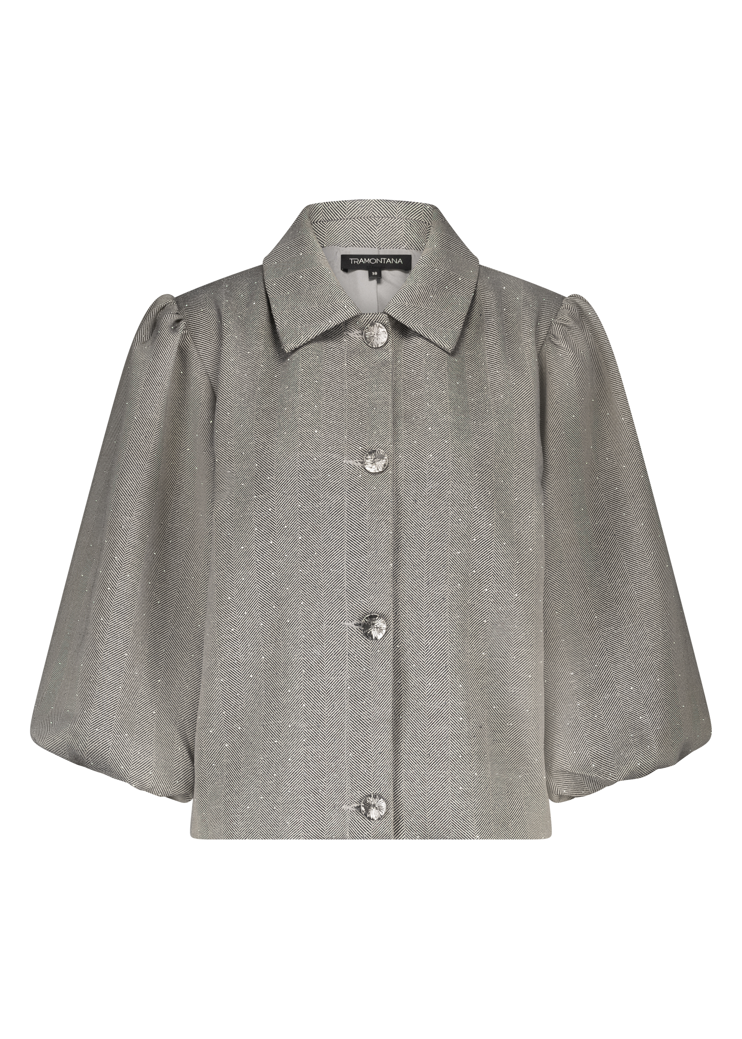 Balloon-Sleeve Jacket Fancy Herring
