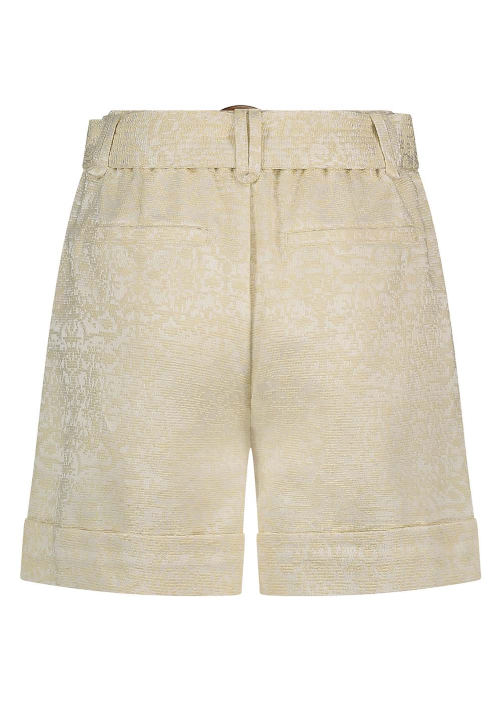 Belted Jacquard Shorts