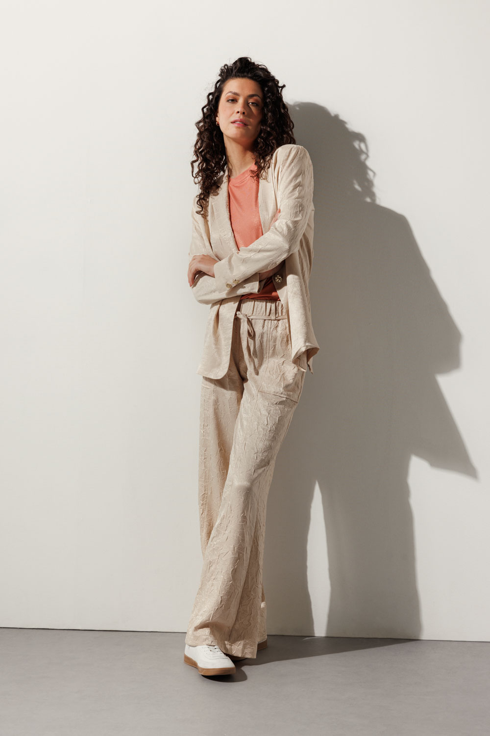 Crinkled Satin Trousers