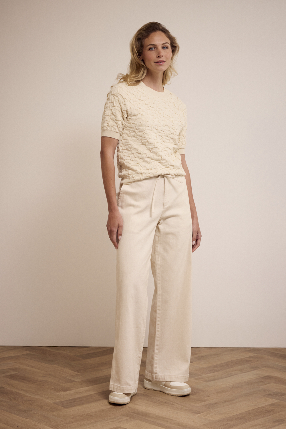 Stretch Wide-Leg Trousers