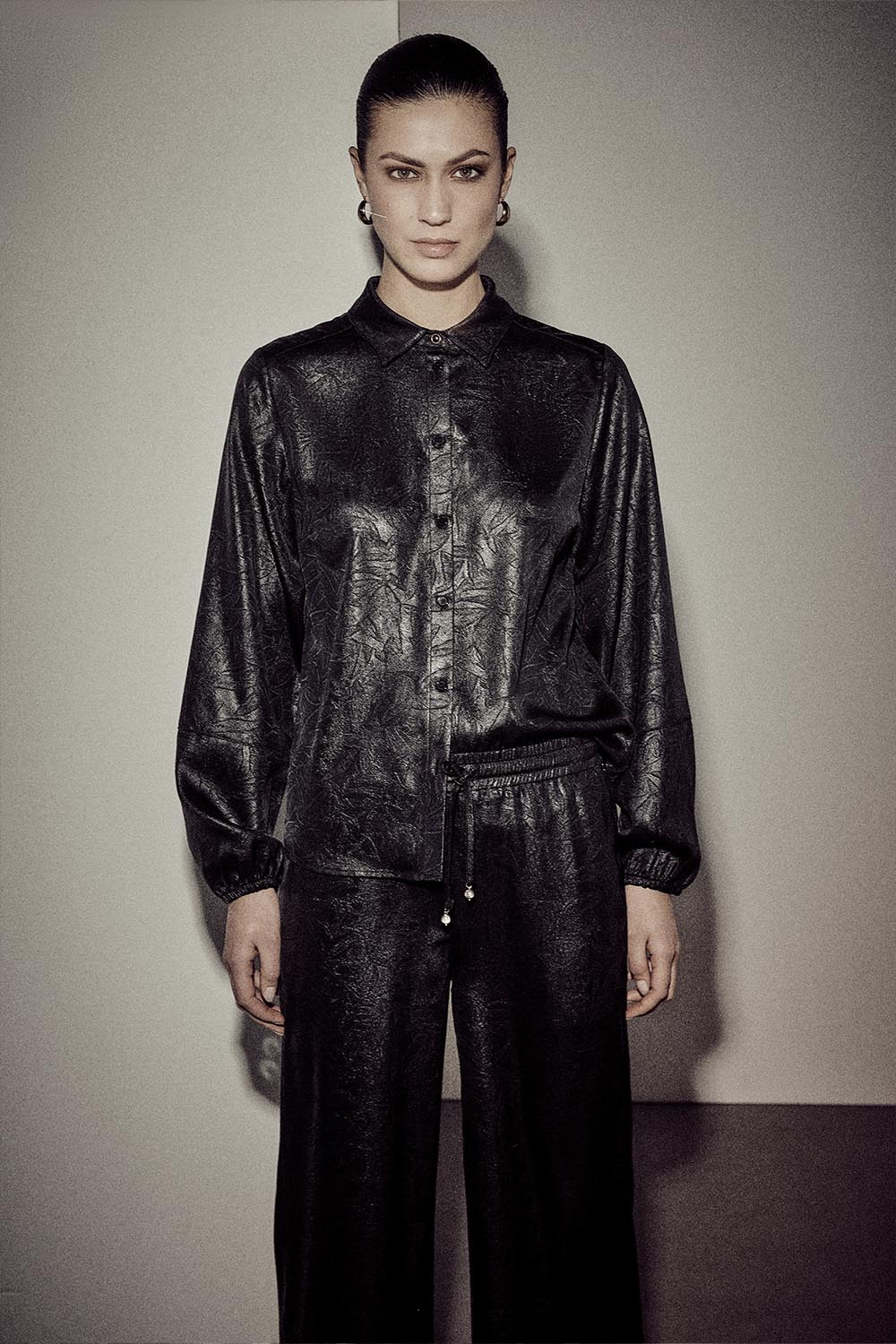 Blouse Leather Look