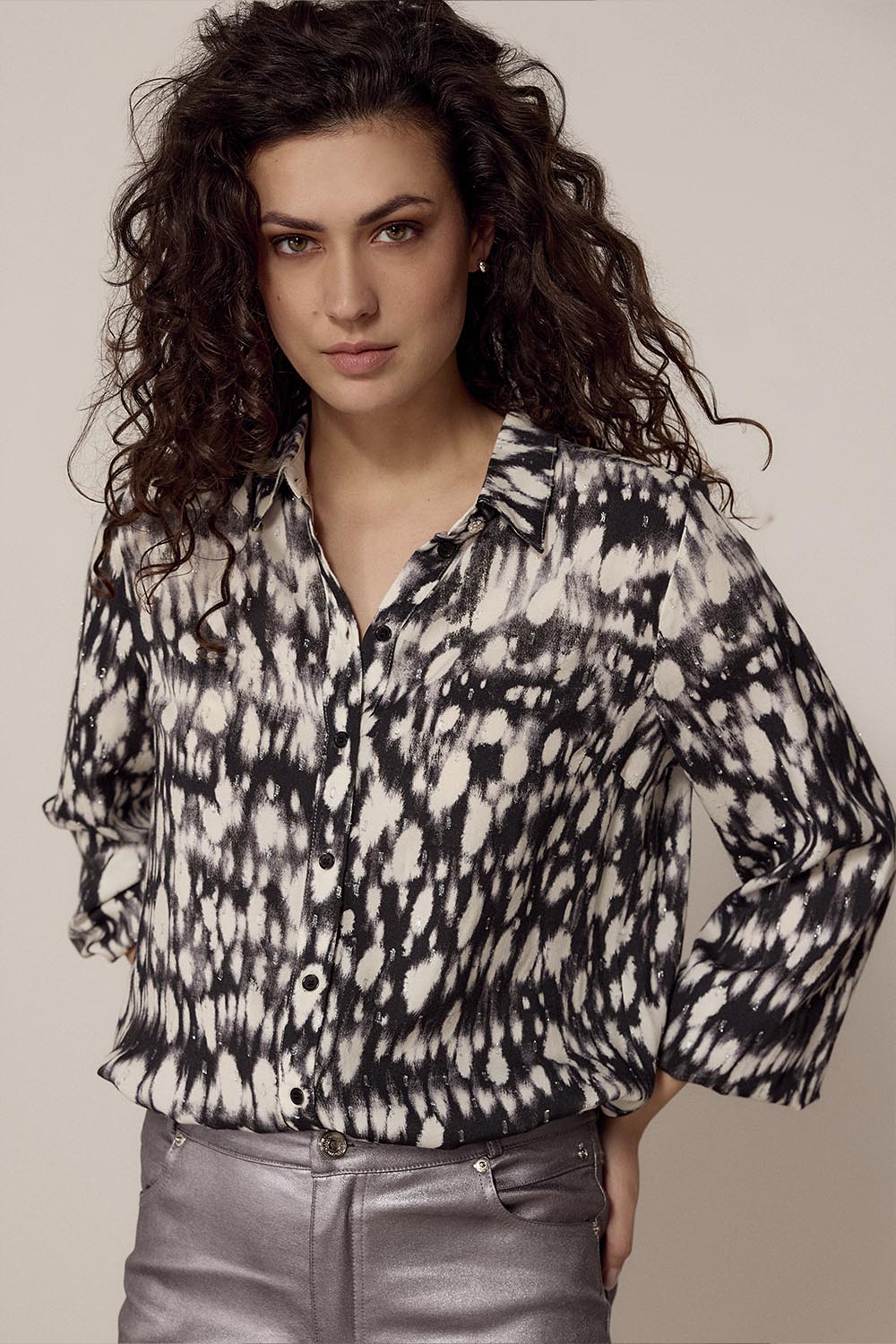 Blouse Clouded Dots