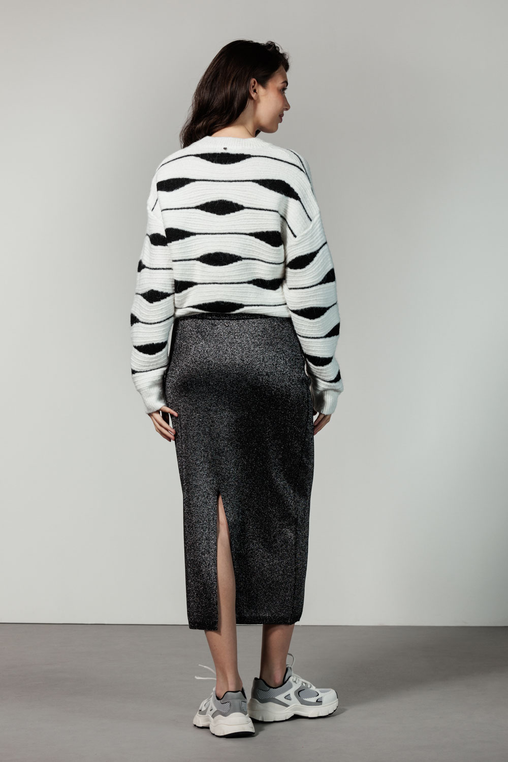 Skirt Knitted Slit Skirt Knitted Slit