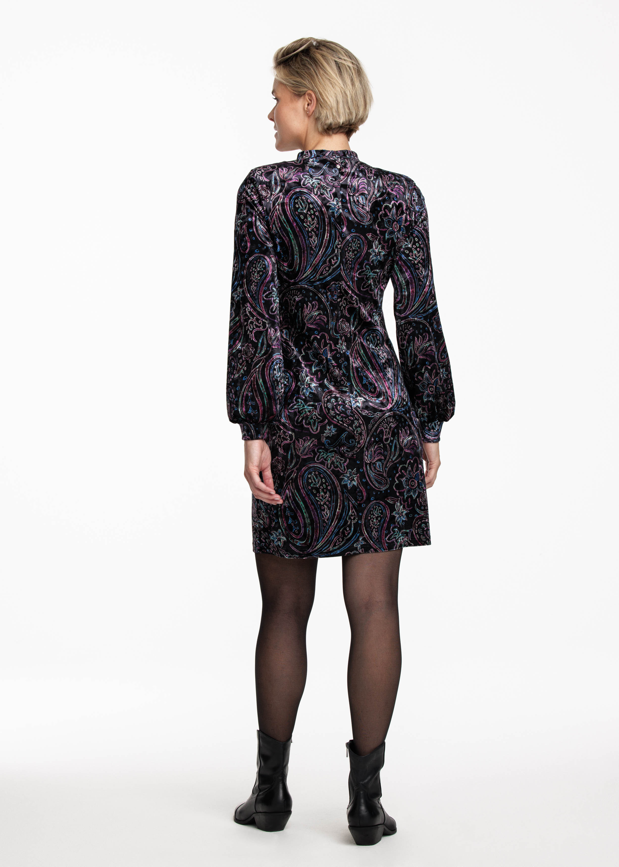 Dress Velvet Paisley Print