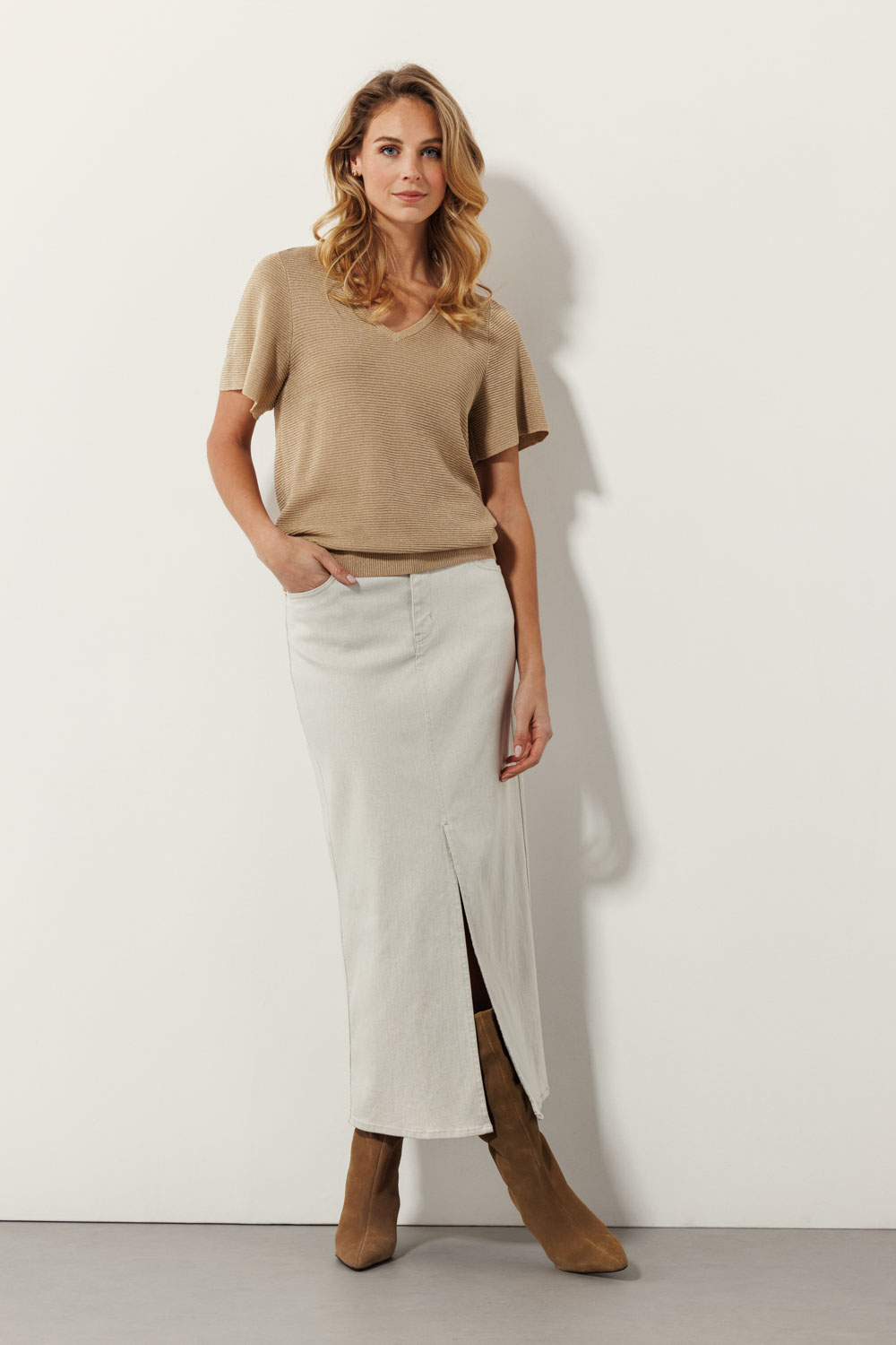 V-Neck Lurex Jumper