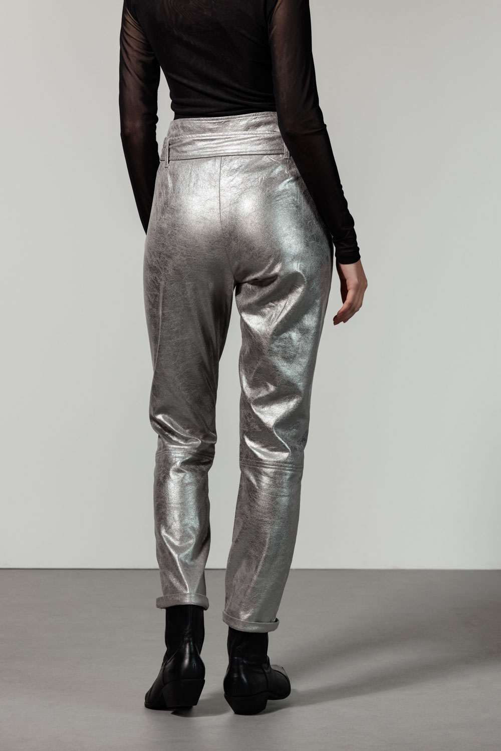 Trousers Belted Coated Trousers Belted Coated