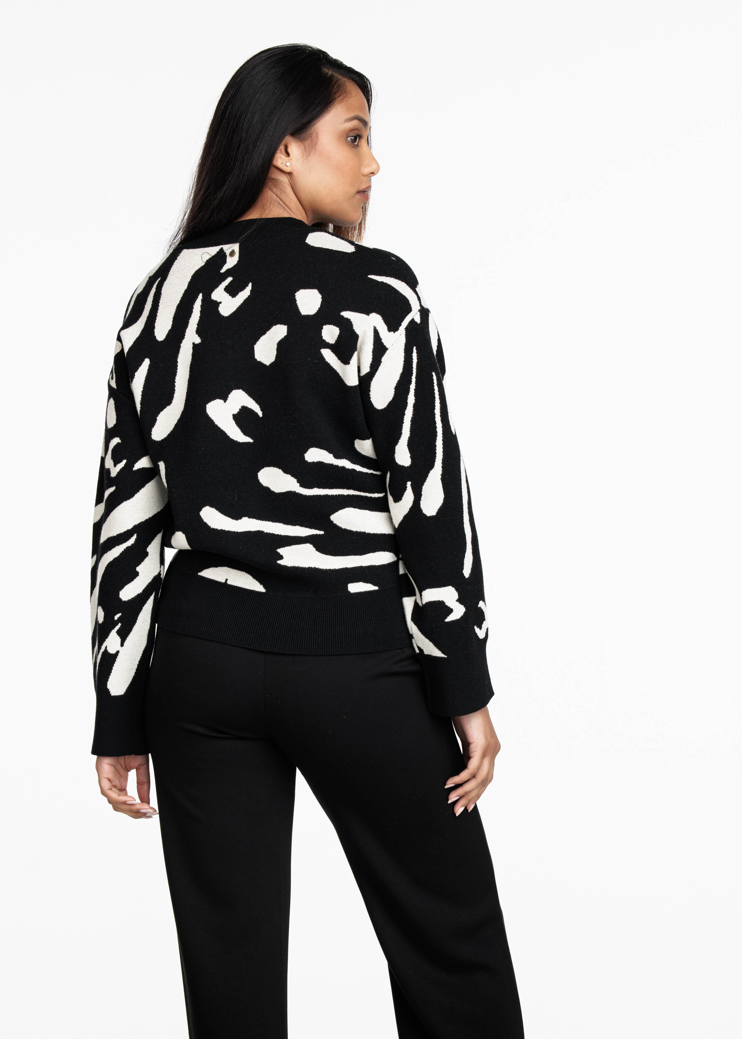 Jumper Jacquard Abstract Flower