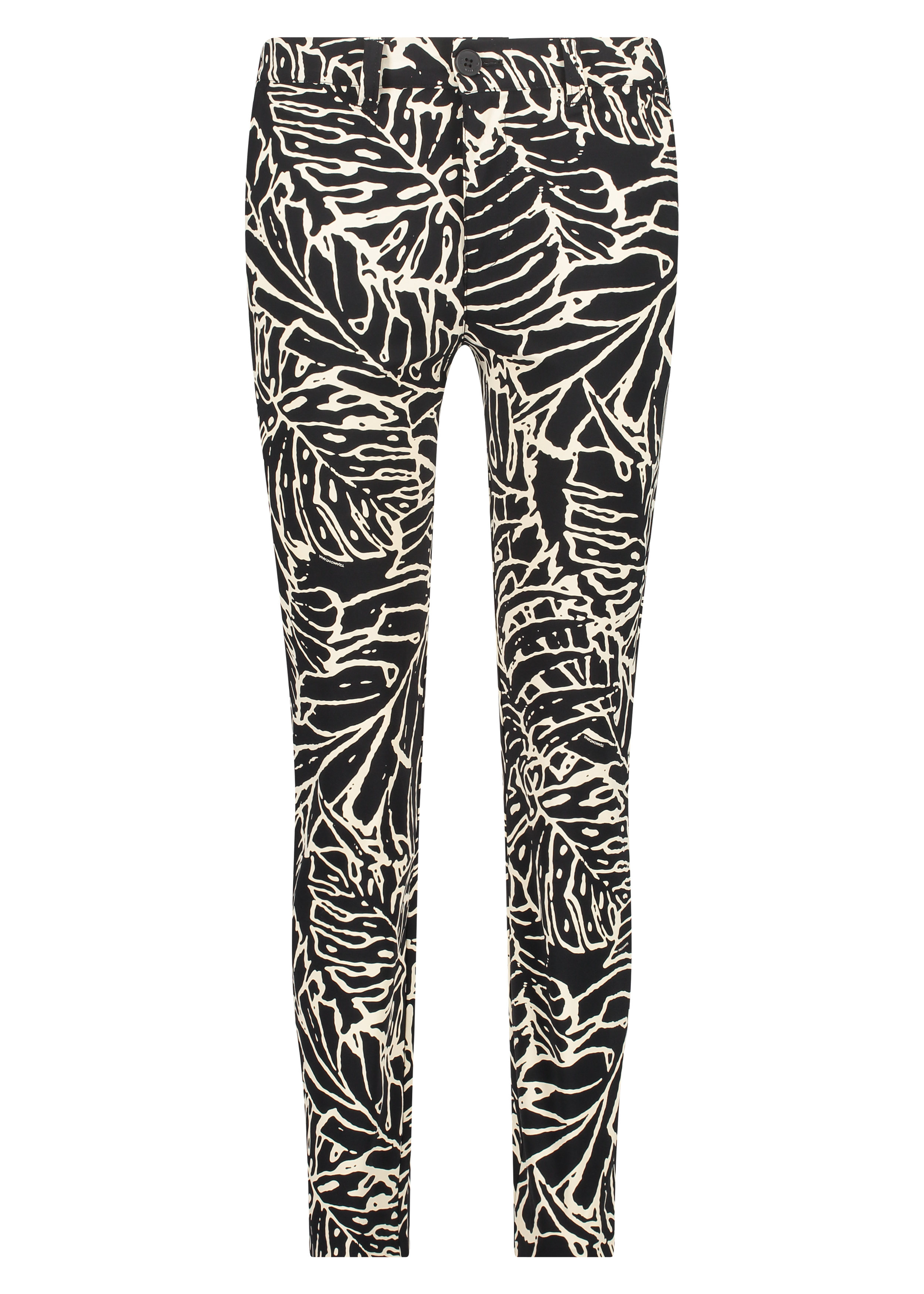Trousers Travel Palm Leaves Black