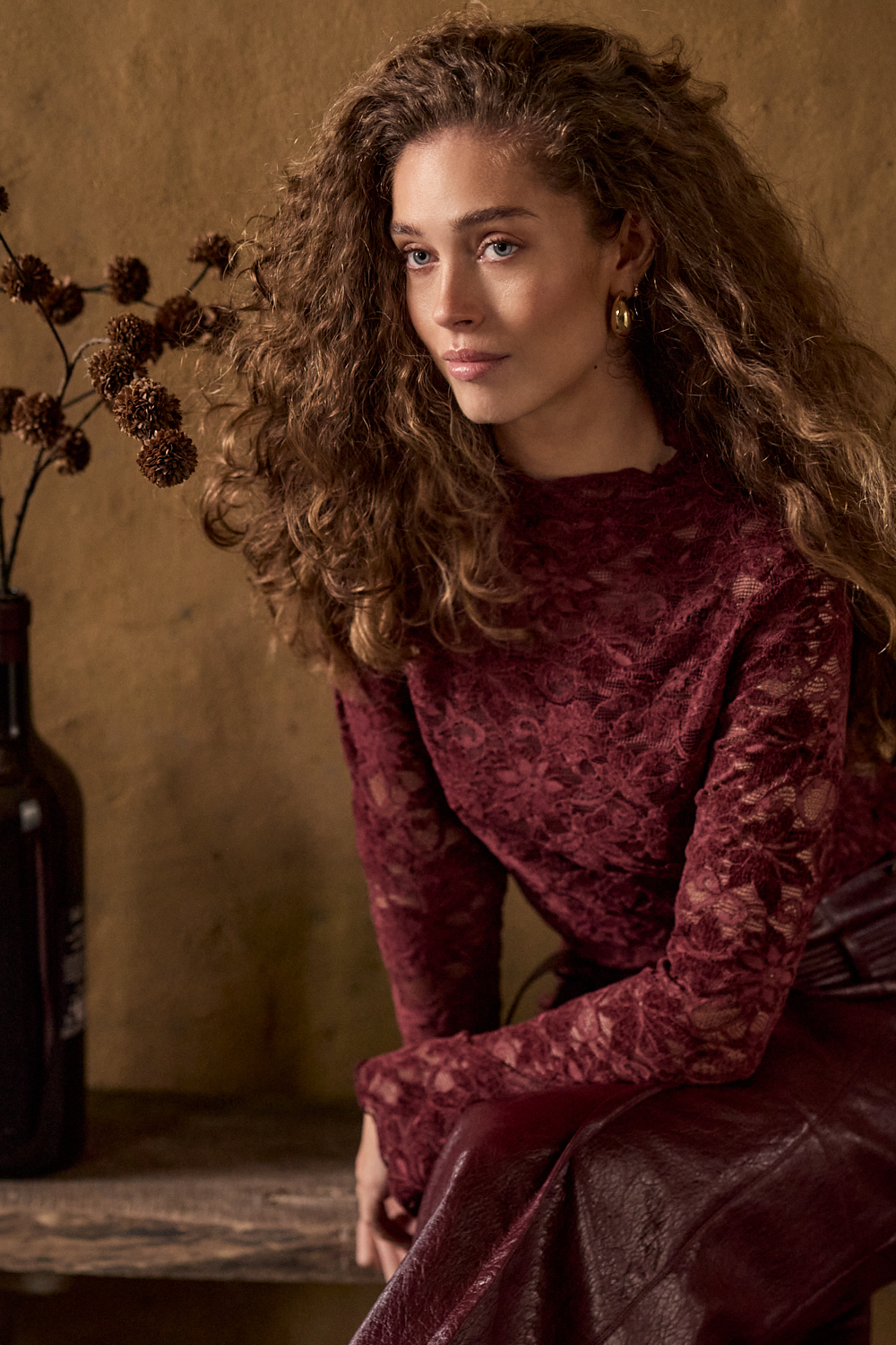 Velvet Stretch Lace Top