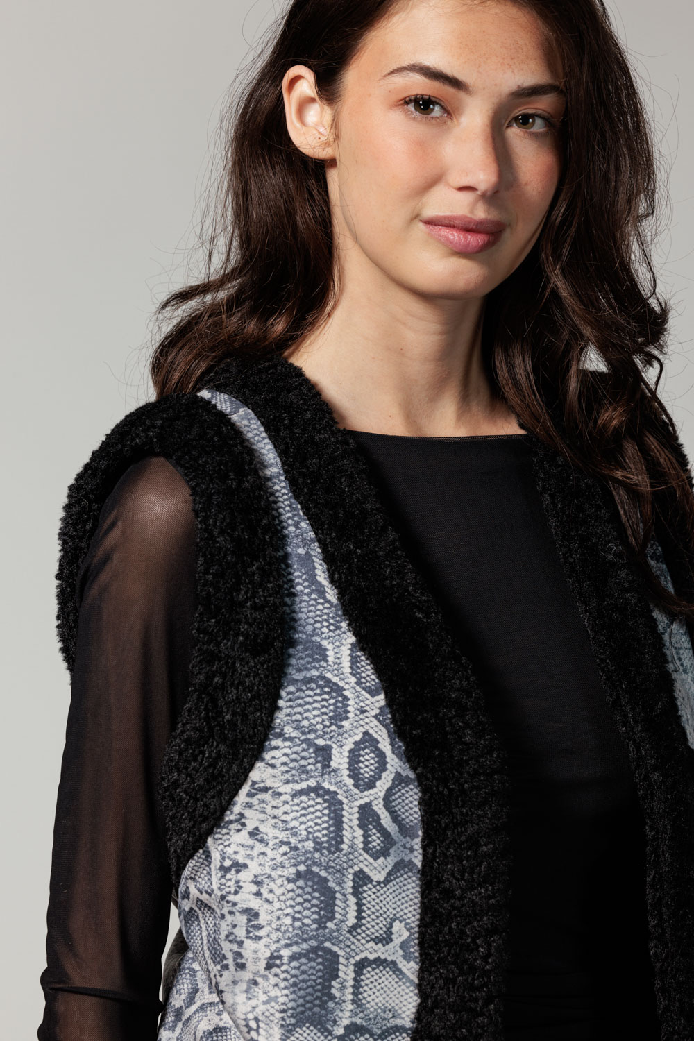 Gilet Teddy Grey Snake Gilet Teddy Grey Snake
