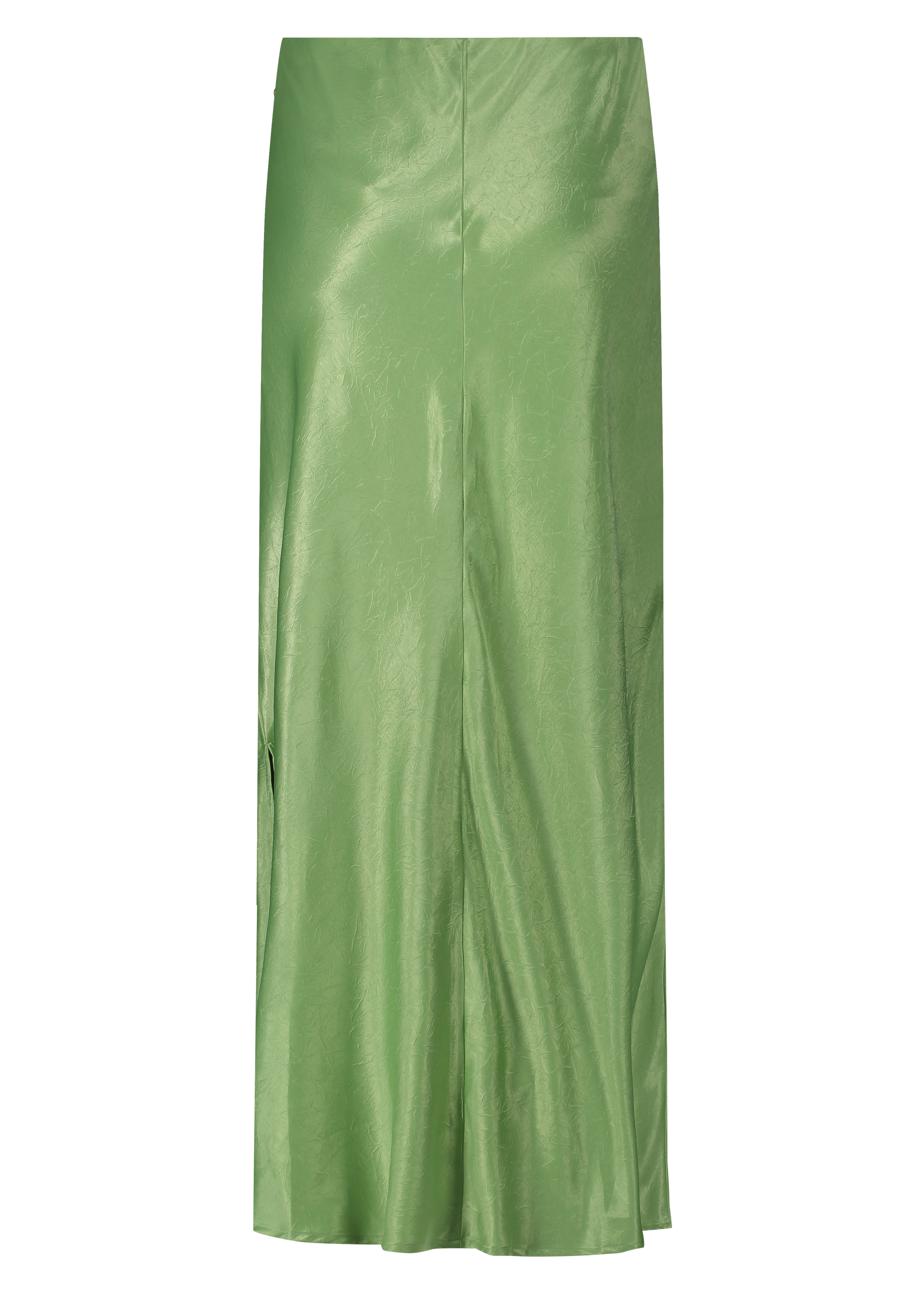 Crinkled Satin Maxi Skirt