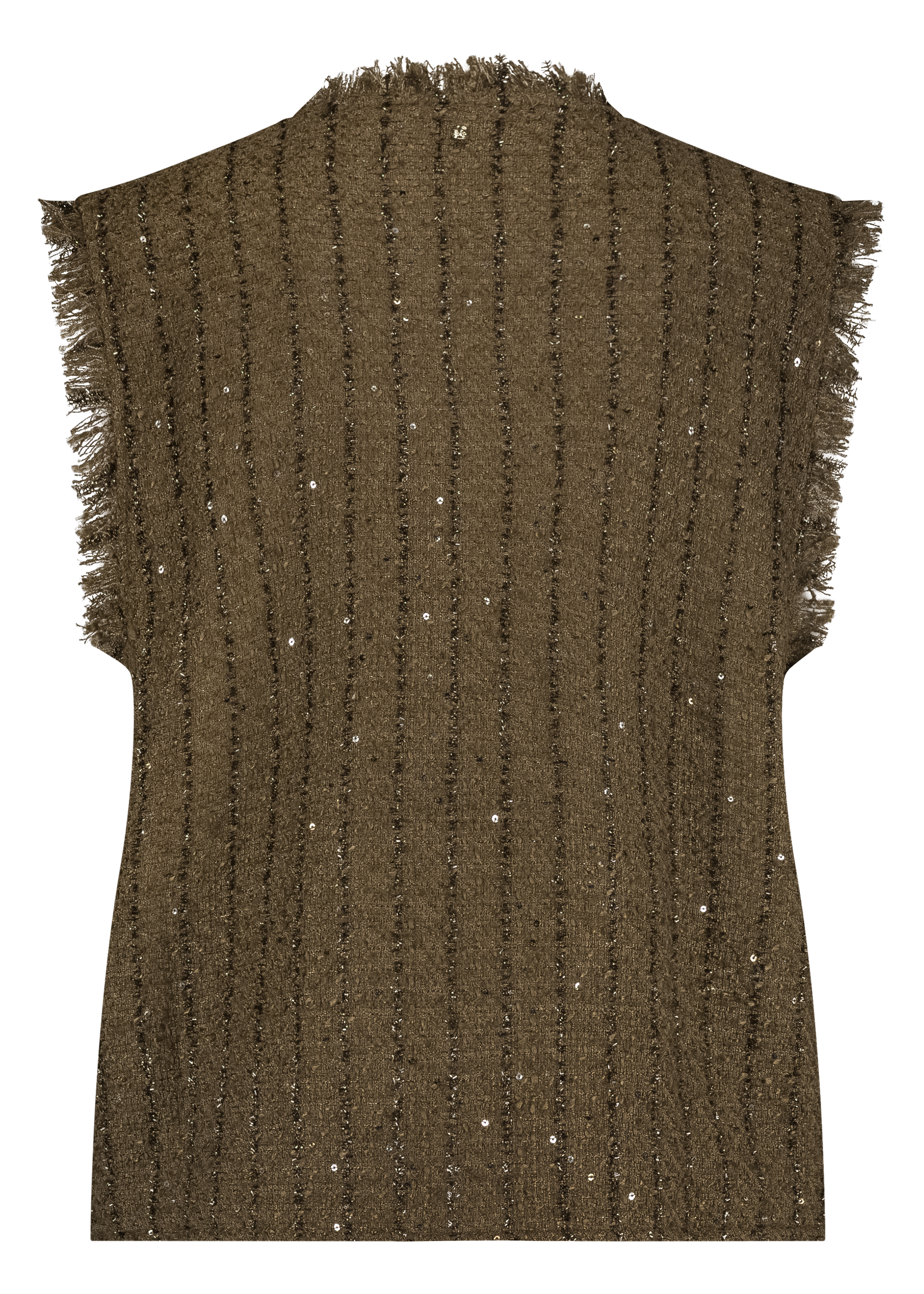 Tweed Vest Raw Edges