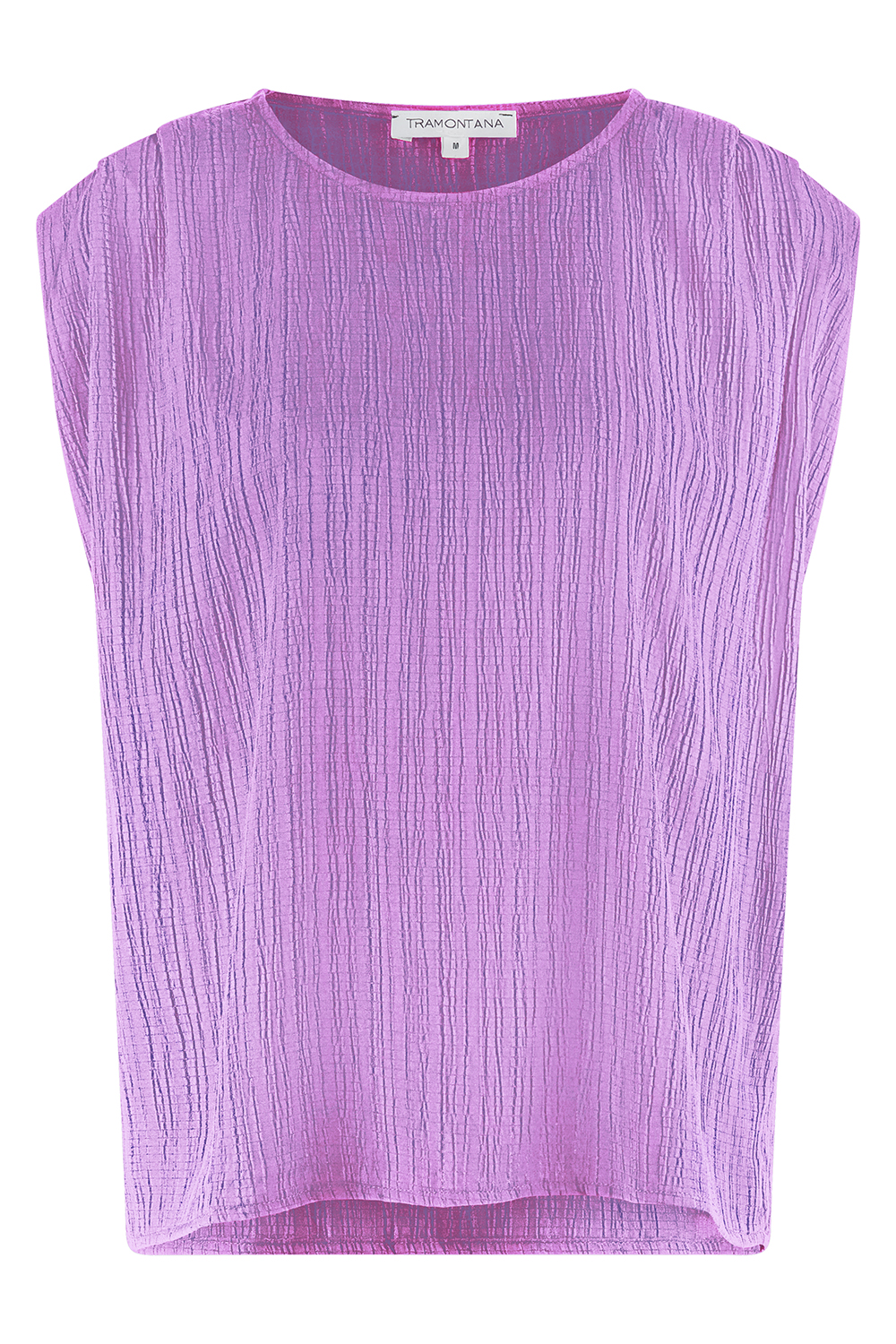 Crinkled Top Pleated Shoulder