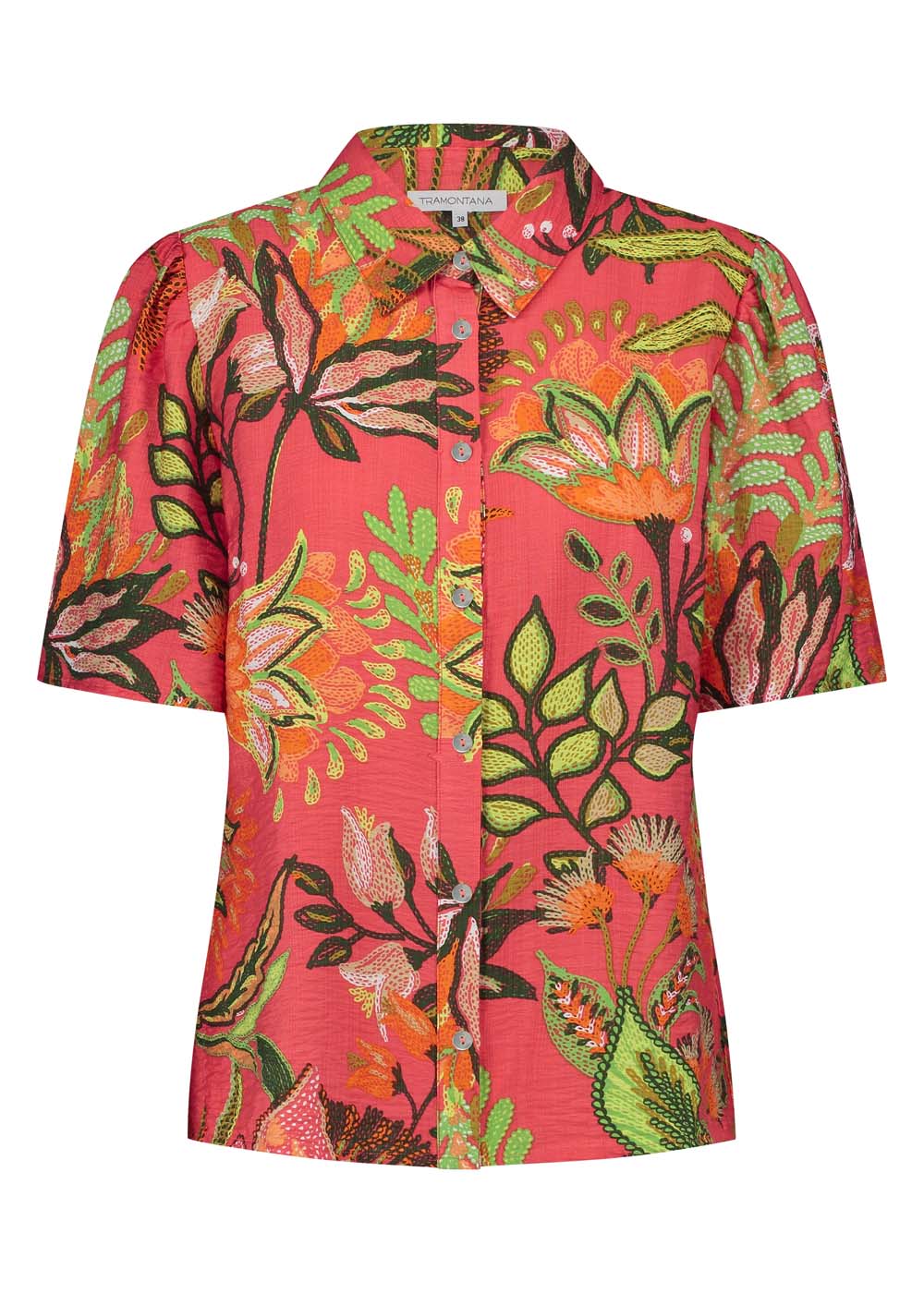 Blouse Blooming Floral Stitch
