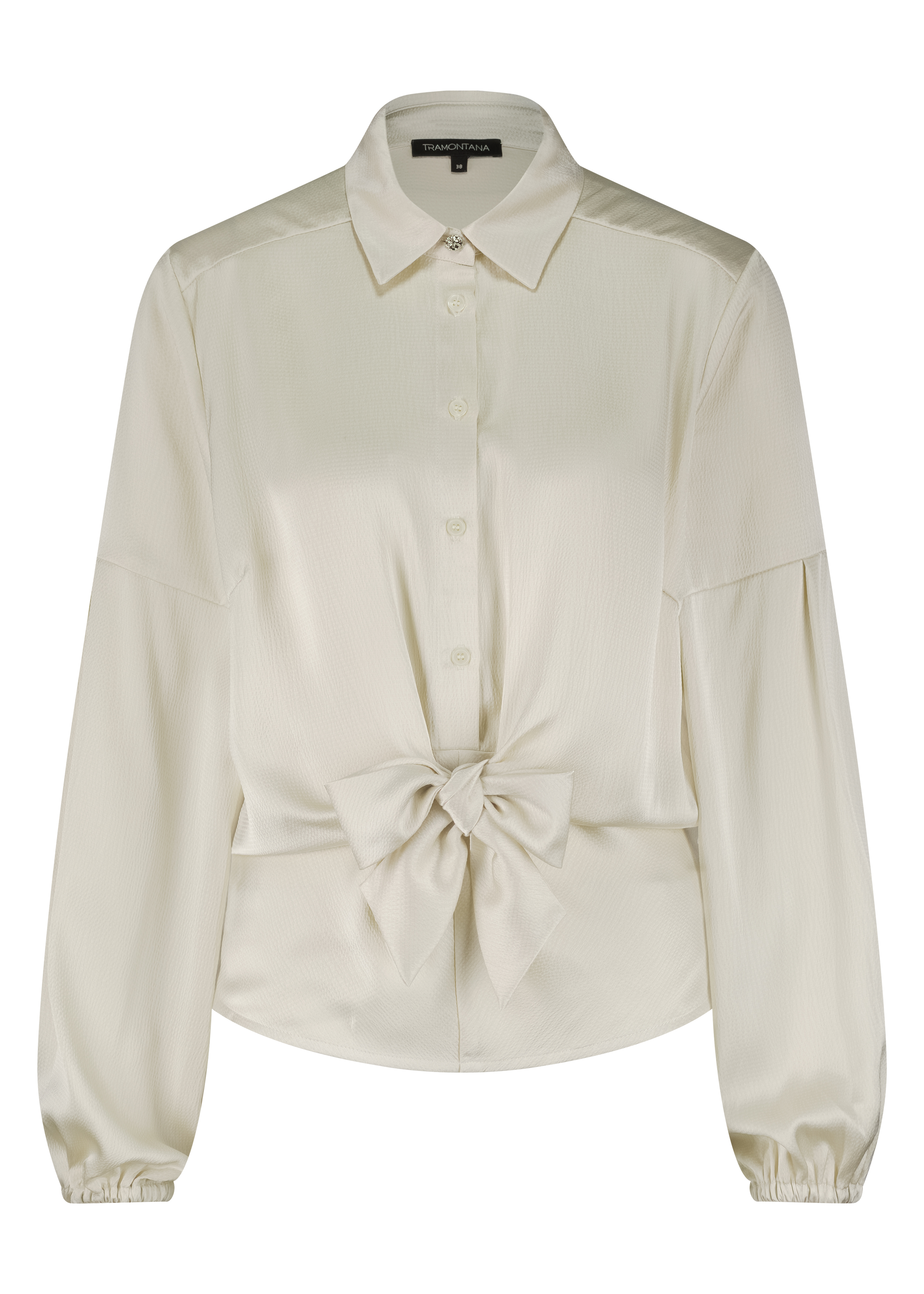 Satin-Look Blouse Twisted Detail