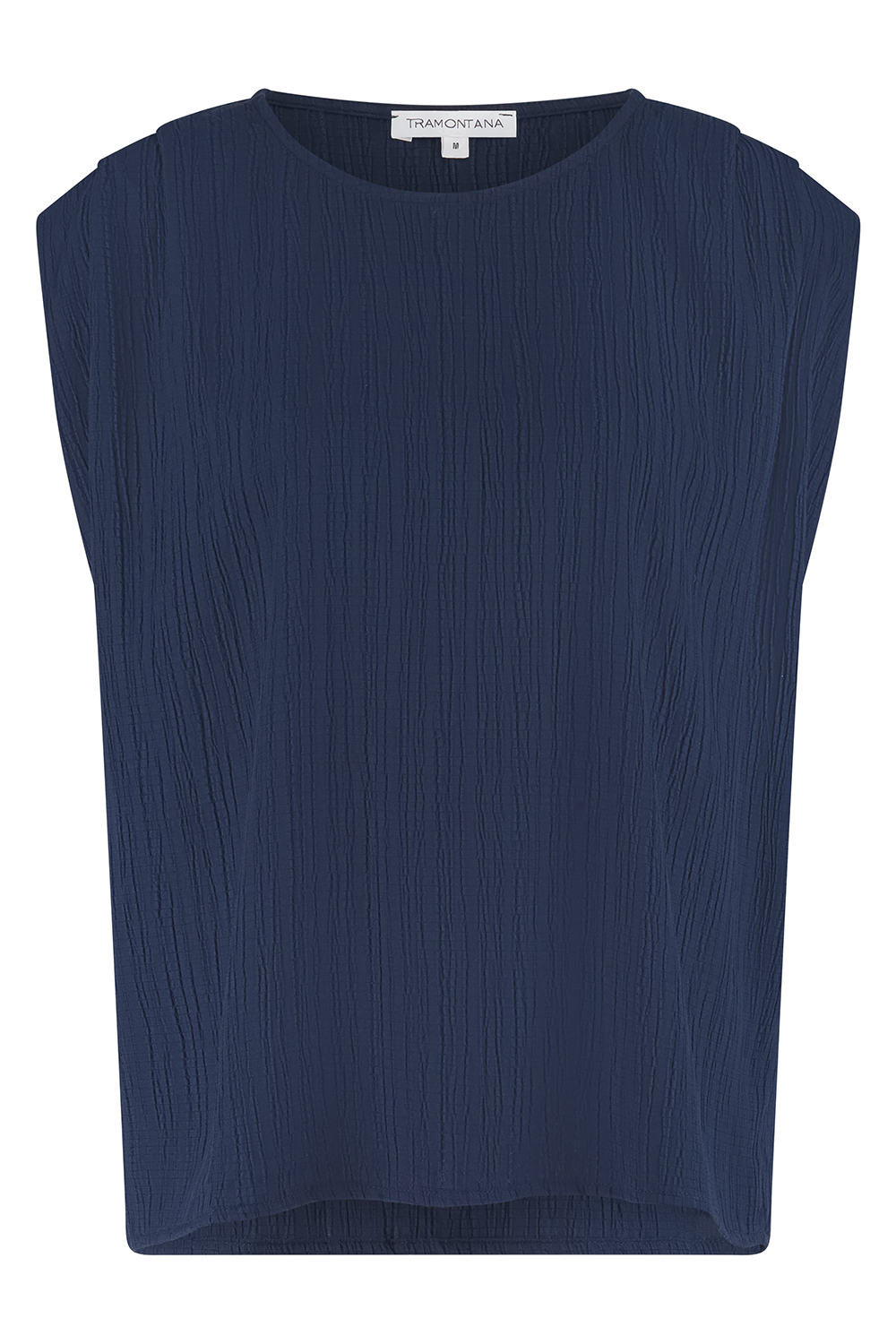 Crinkled Top Pleated Shoulder