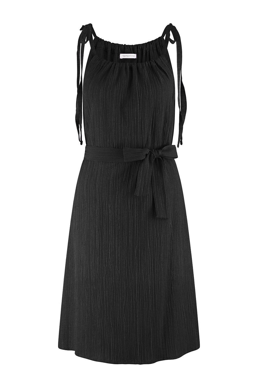 Crinkled Tie-Strap Dress 